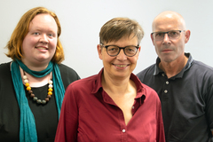 Geistlicher Missbrauch: Forscher bitten Betroffene um Unterstützung: Das Projektteam: (von links) Juliana Osterholz, Prof. Judith Könemann, Bernhard Frings