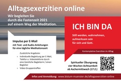 Mit Meditation durch die Fastenzeit - Alltagsexerzitien online *Ich bin da*