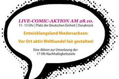 Live-Comic-Aktion für fairen Handel