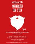 Plakat Weihnachtsmänner on Tür